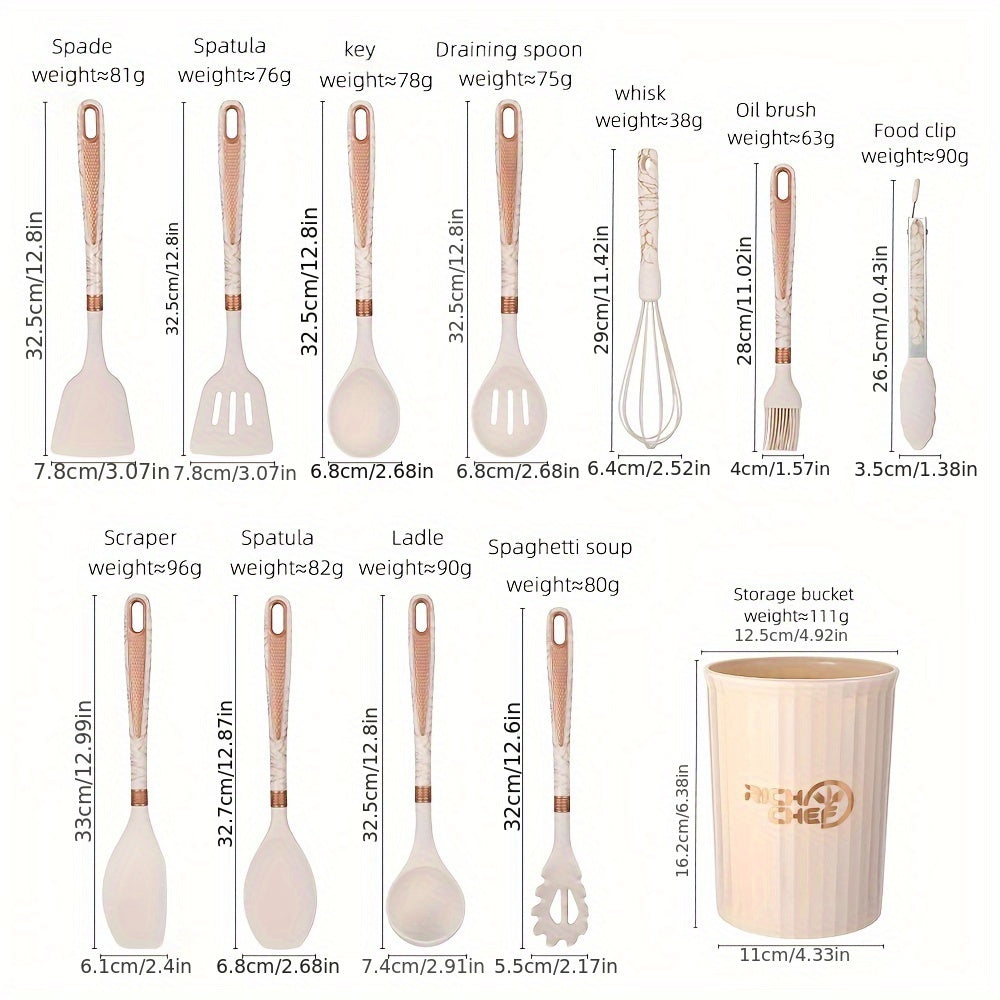 Cocina - Juego elegante de utensilios de cocina de silicona