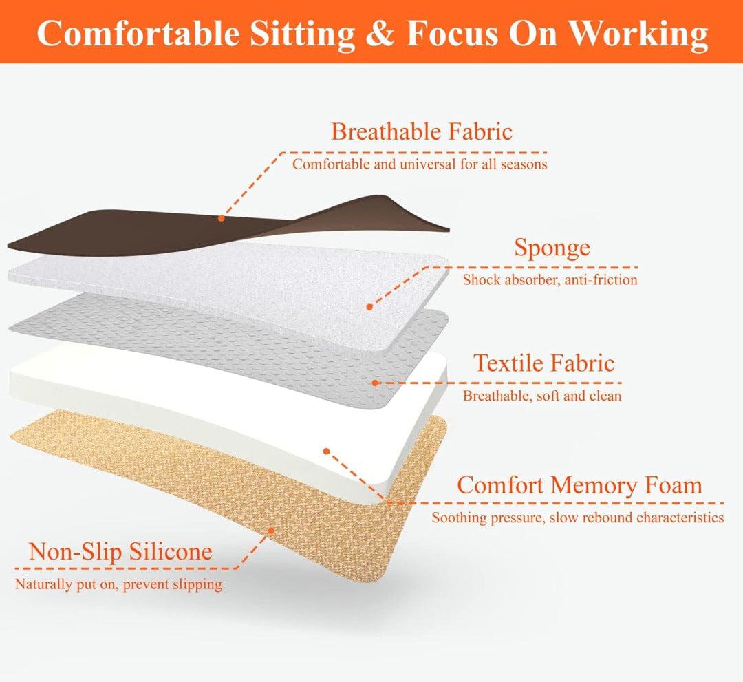 Cojín compacto de espuma viscoelástica para asiento de coche