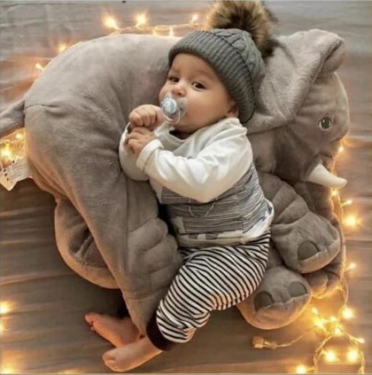 Cojín de Abrazo de Elefante para Bebé – Suave, de Peluche y Cómodo