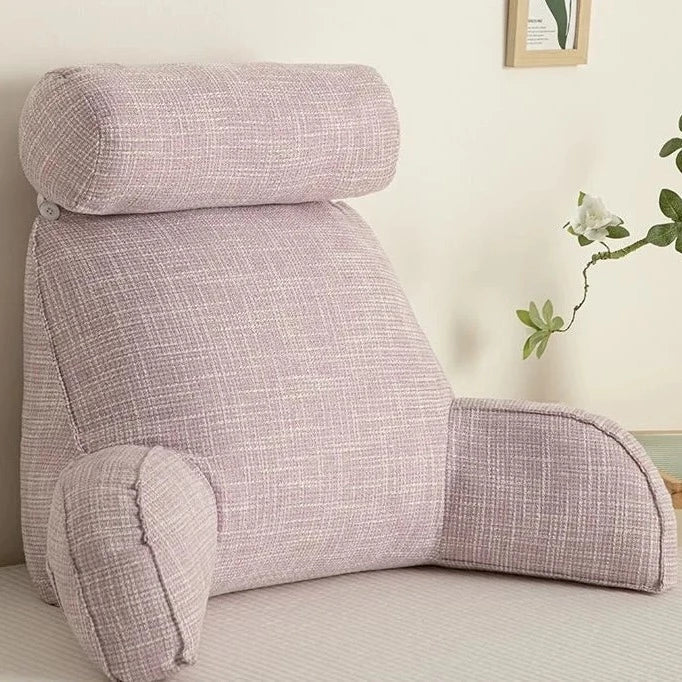 Cojín de apoyo ergonómico con reposacabezas ajustable y funda lavable