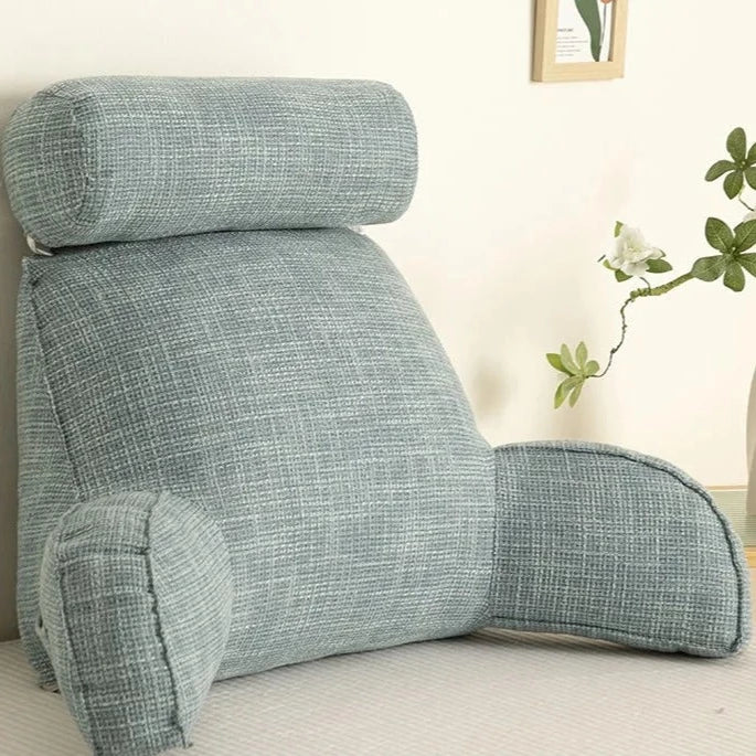 Cojín de apoyo ergonómico con reposacabezas ajustable y funda lavable