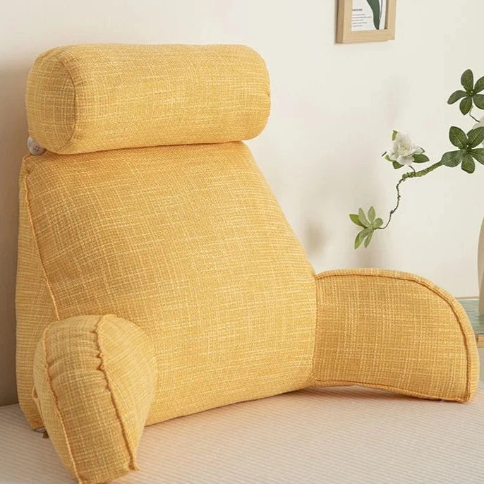 Cojín de apoyo ergonómico con reposacabezas ajustable y funda lavable