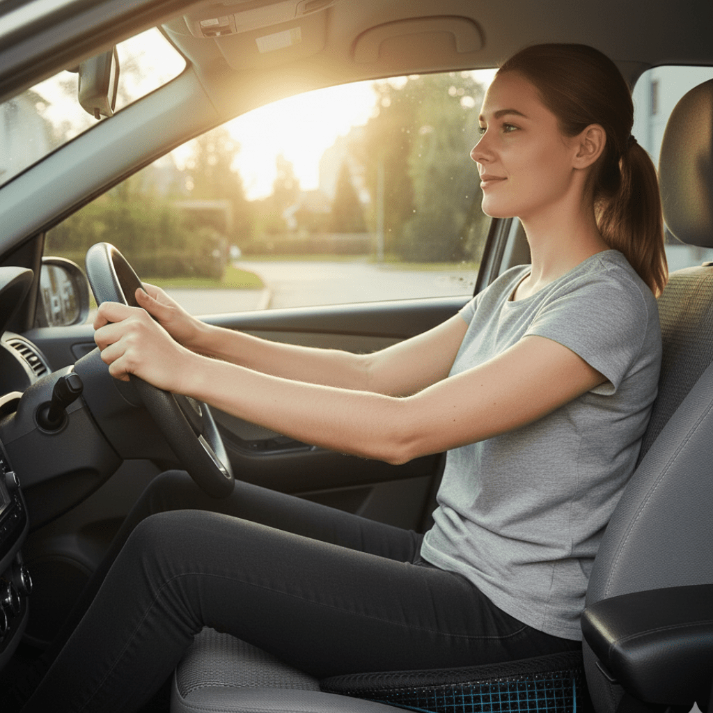 Cojín de asiento de espuma viscoelástica para aliviar la ciática y soporte postural