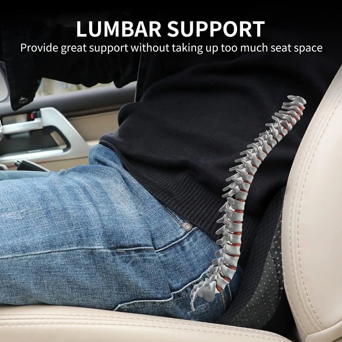 Cojín de asiento de espuma viscoelástica para aliviar la ciática y soporte postural
