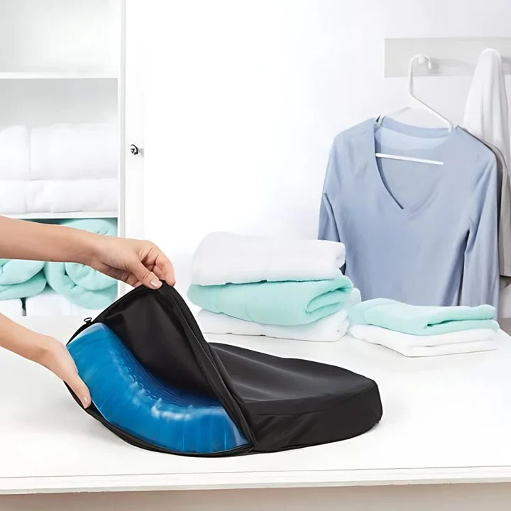 Cojín de asiento ergonómico de gel – Alivia el dolor de cóccix y zona lumbar