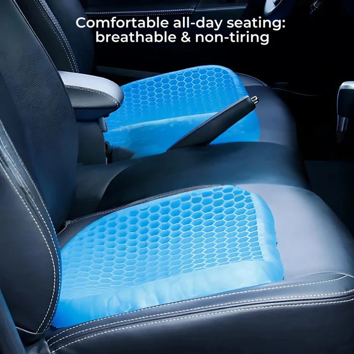 Cojín de asiento ergonómico de gel – Alivia el dolor de cóccix y zona lumbar