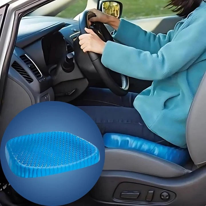 Cojín de asiento ergonómico de gel – Alivia el dolor de cóccix y zona lumbar