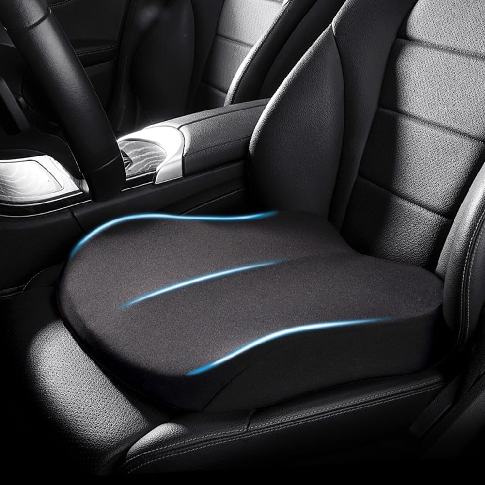 Cojín elevador de asiento para coche – Cojín elevador de espuma viscoelástica para mayor altura y comodidad al conducir