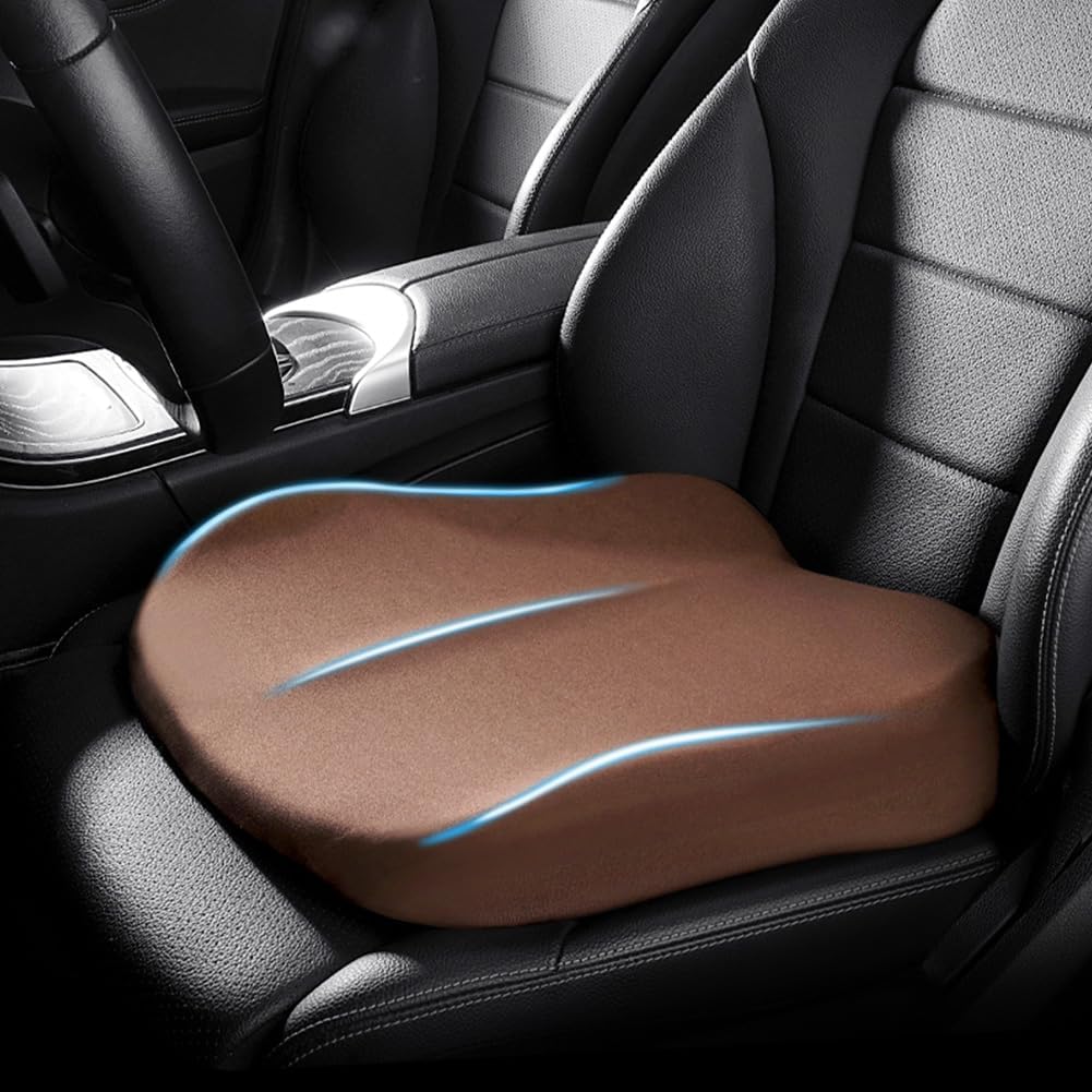 Cojín elevador de asiento para coche – Cojín elevador de espuma viscoelástica para mayor altura y comodidad al conducir