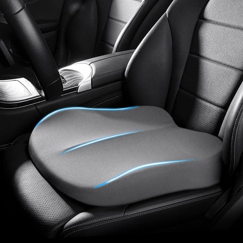 Cojín elevador de asiento para coche – Cojín elevador de espuma viscoelástica para mayor altura y comodidad al conducir