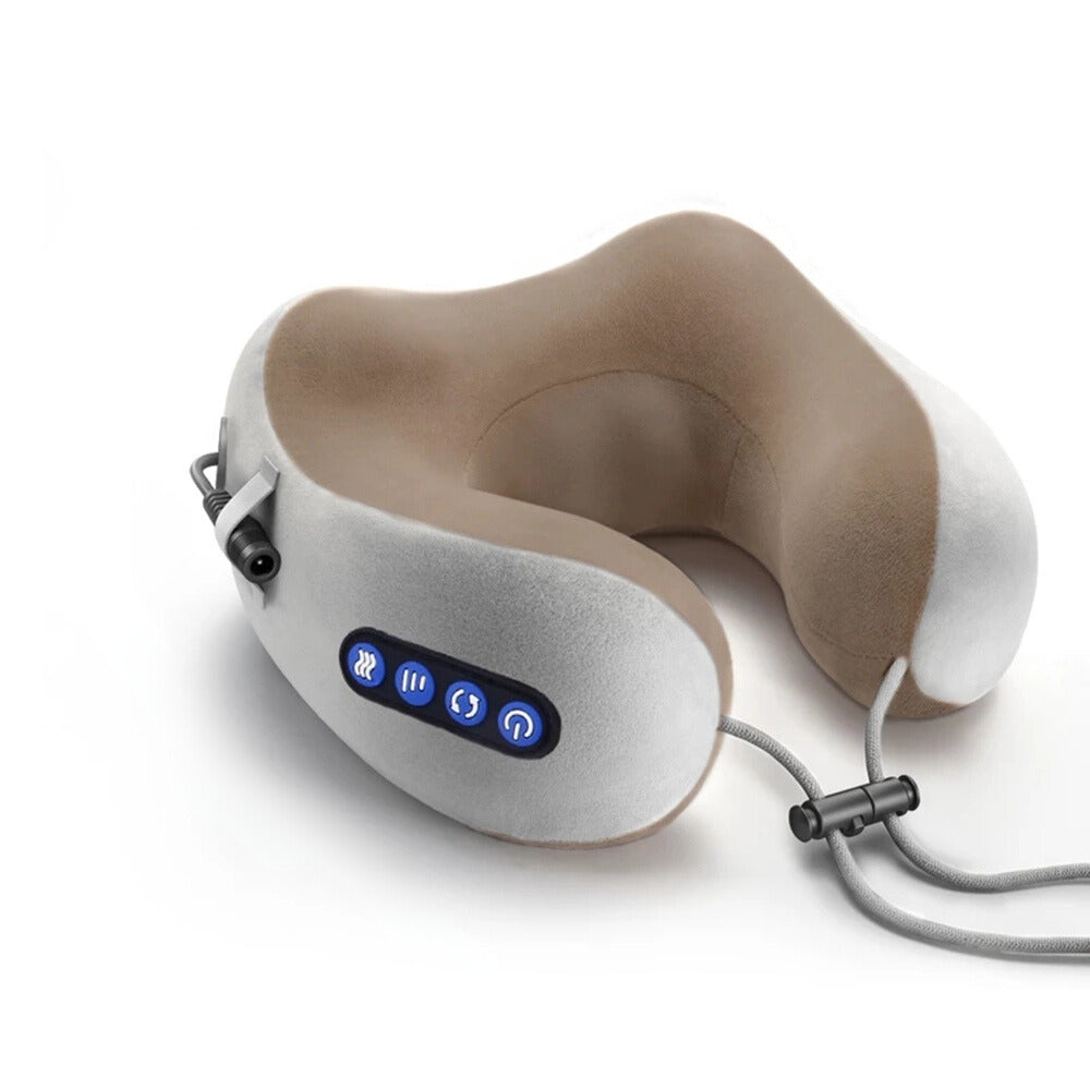 Cojín masajeador Shiatsu con calor – alivio profundo para cuello y hombros | Portátil y recargable
