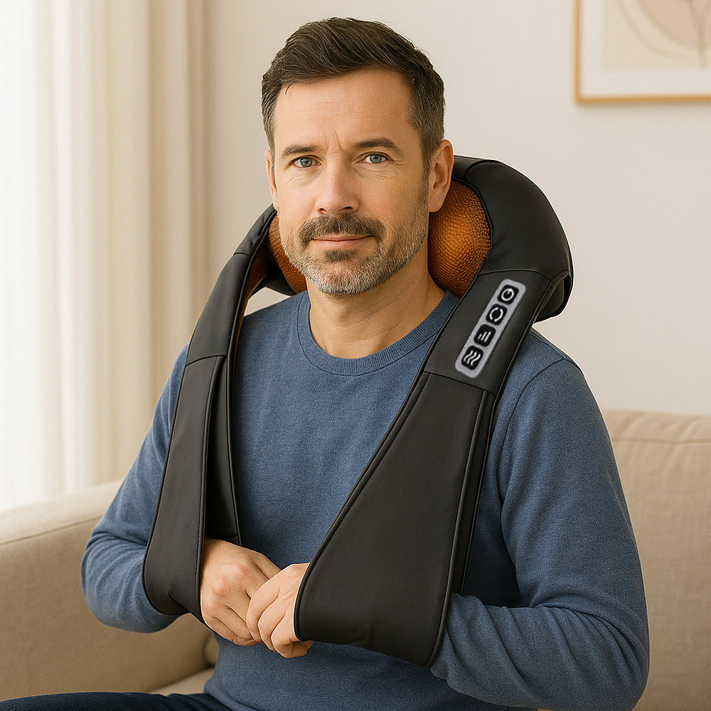 Cojín masajeador Shiatsu con calor para cuello, hombros y espalda (V2)