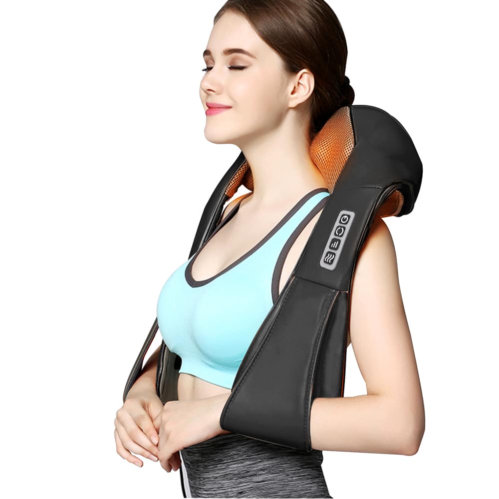 Cojín masajeador Shiatsu con calor para cuello, hombros y espalda (V2)