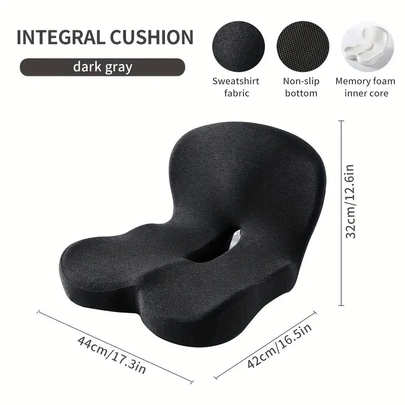 Cojín para Asiento y Respaldo de Espuma Viscoelástica - Soporte Suave para Glúteos y Zona Lumbar