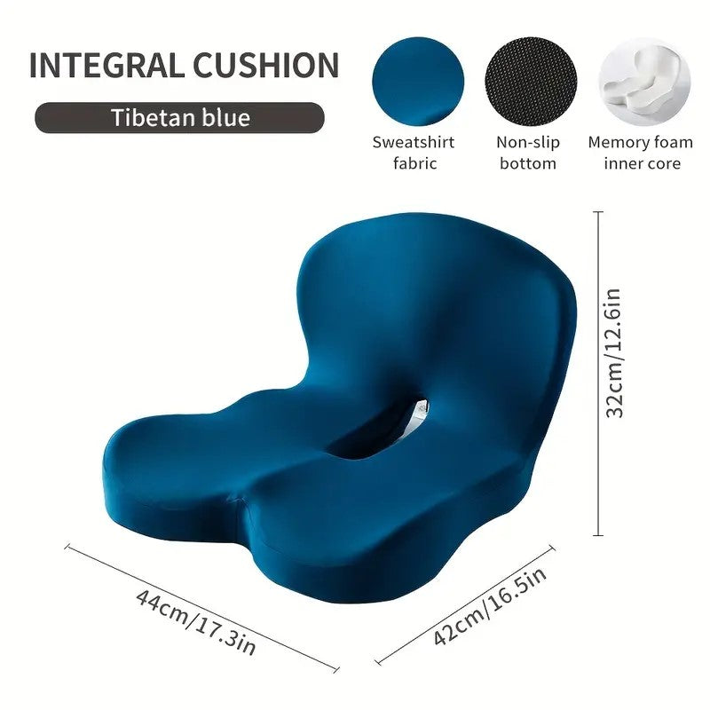 Cojín para Asiento y Respaldo de Espuma Viscoelástica - Soporte Suave para Glúteos y Zona Lumbar
