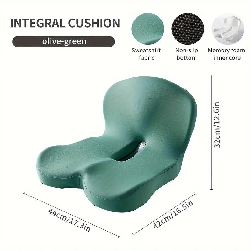 Cojín para Asiento y Respaldo de Espuma Viscoelástica - Soporte Suave para Glúteos y Zona Lumbar