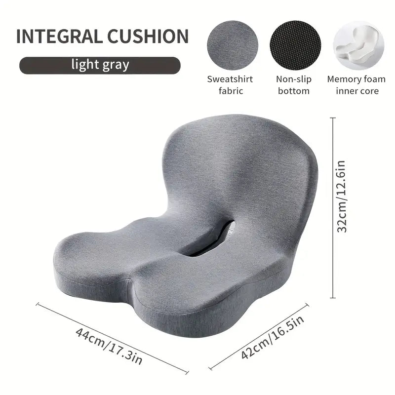 Cojín para Asiento y Respaldo de Espuma Viscoelástica - Soporte Suave para Glúteos y Zona Lumbar