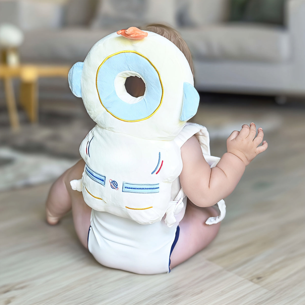 Cojín protector de cabeza para bebé en forma de mochila de seguridad