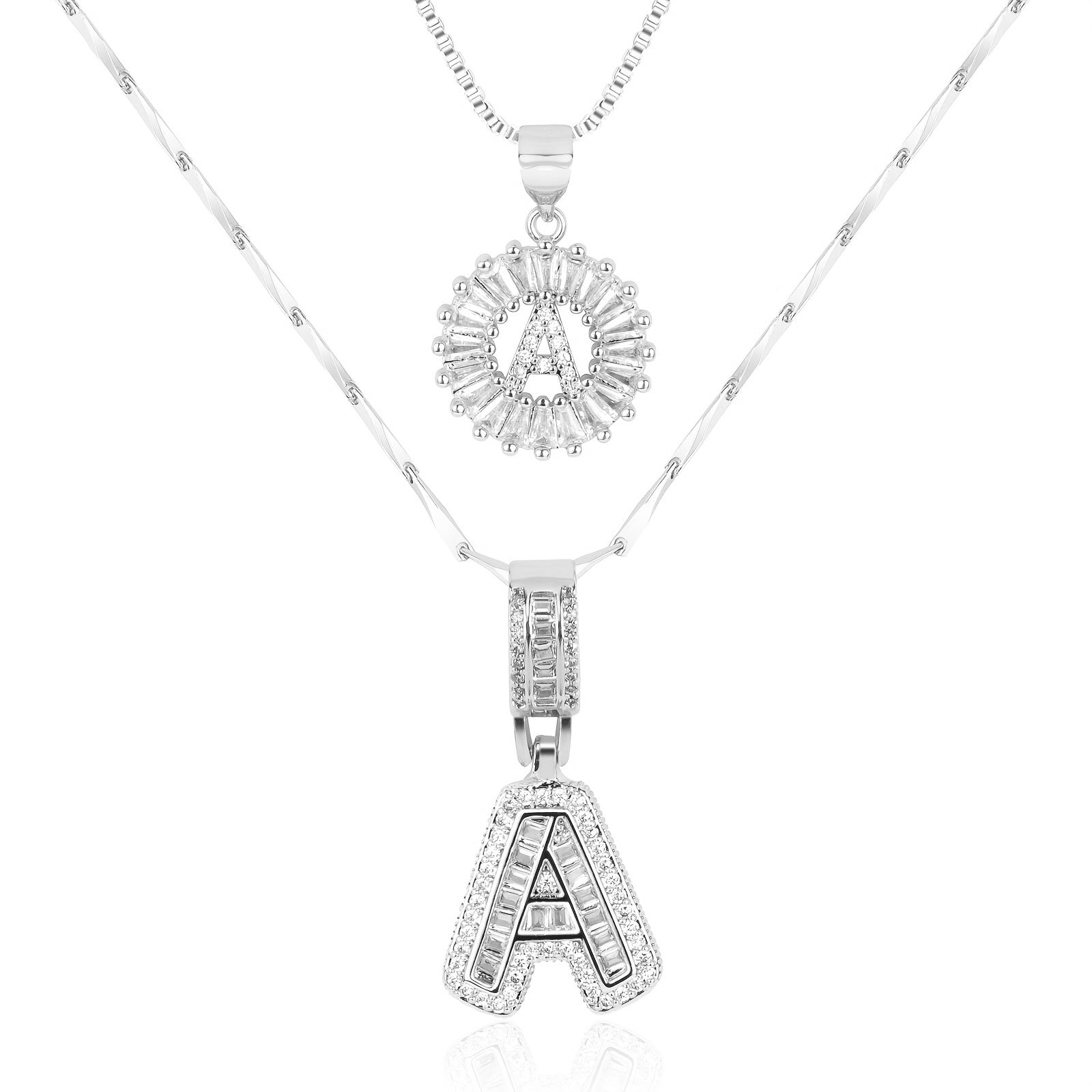 Collar con Colgante de Letra Inicial - Brillo Lujoso