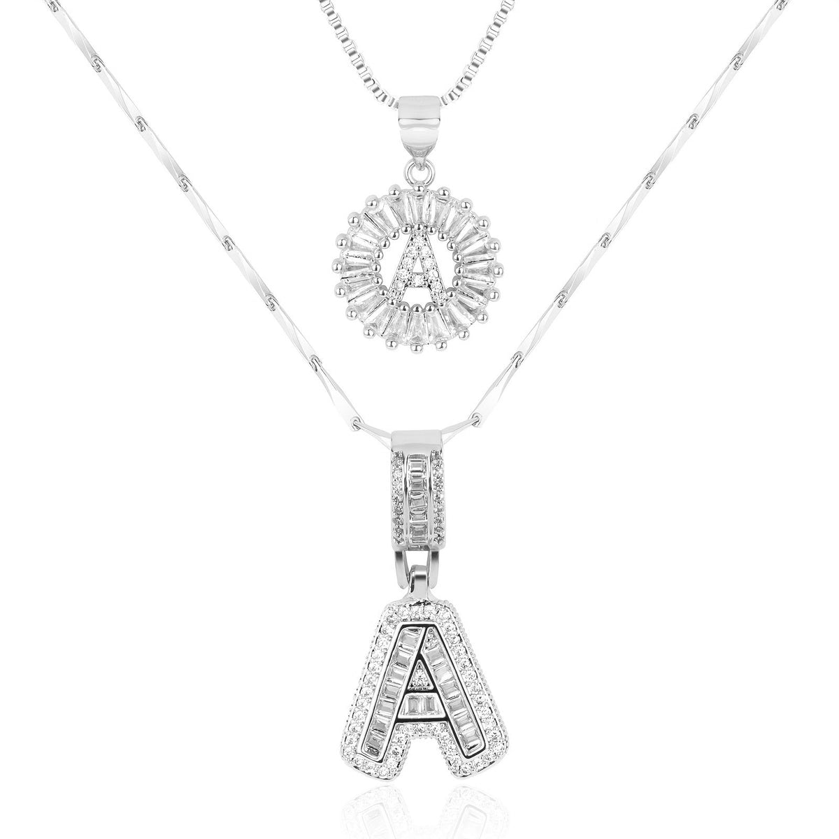 Collar con Colgante de Letra Inicial - Brillo Lujoso