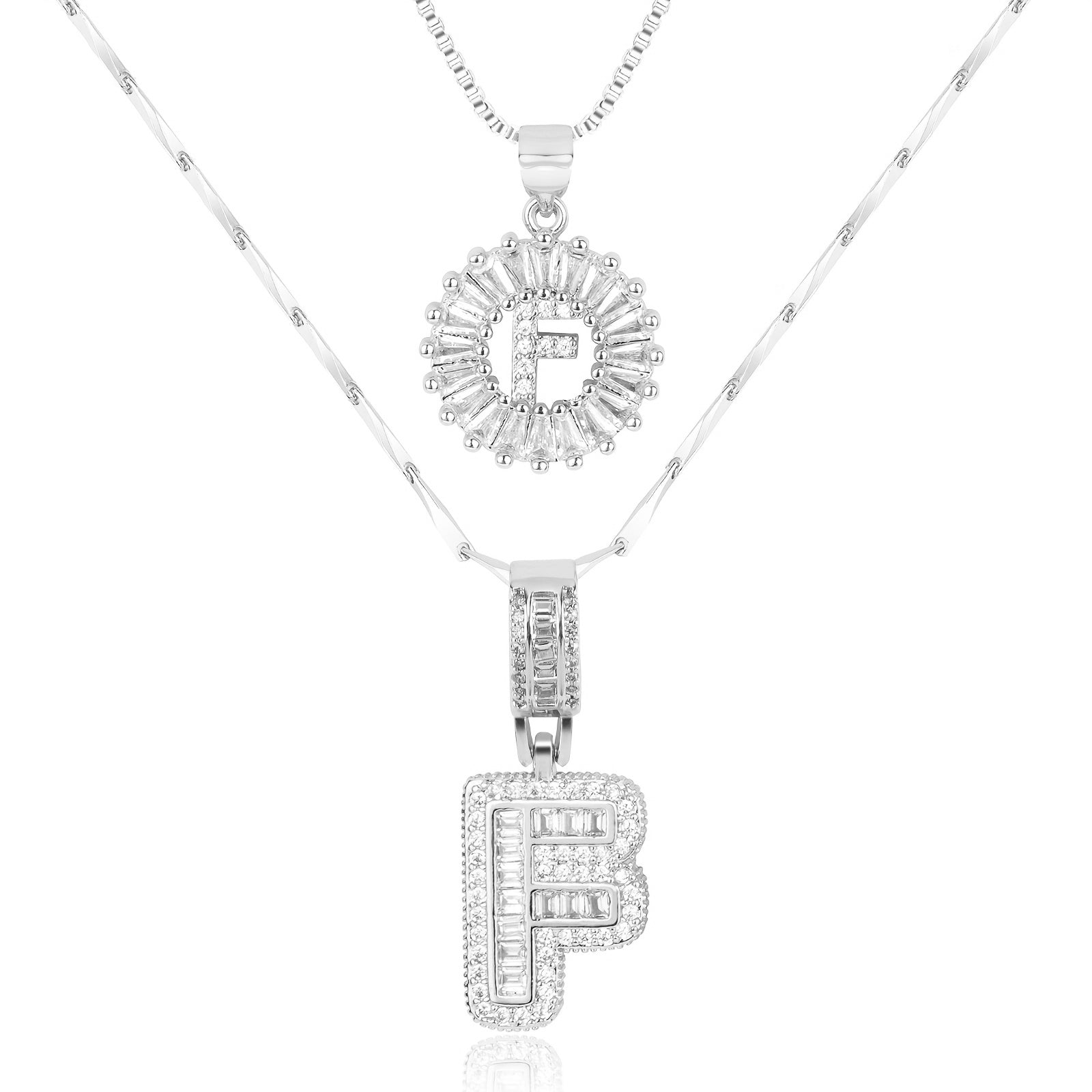 Collar con Colgante de Letra Inicial - Brillo Lujoso
