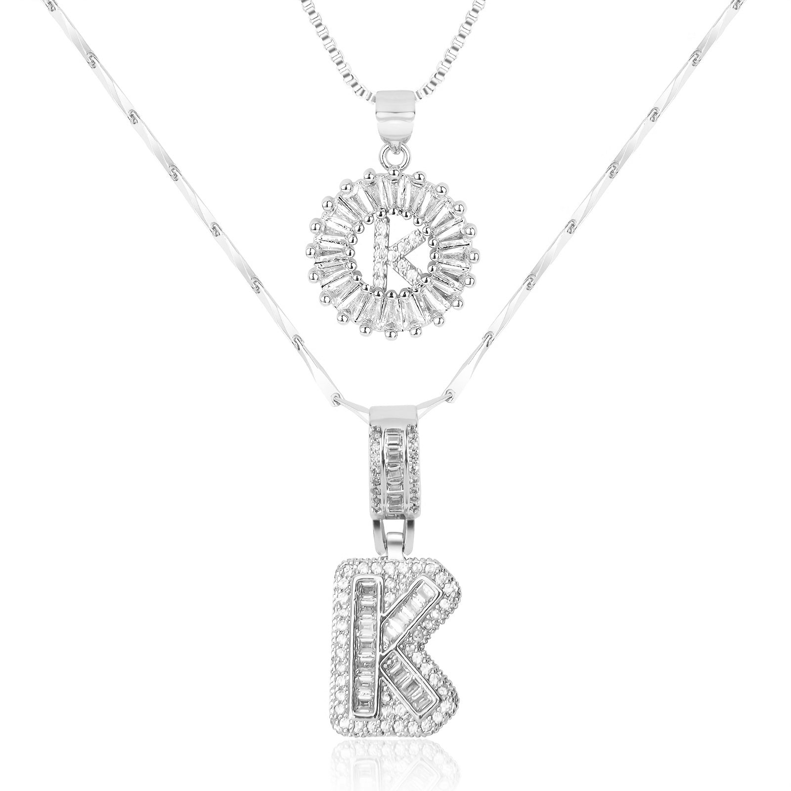 Collar con Colgante de Letra Inicial - Brillo Lujoso