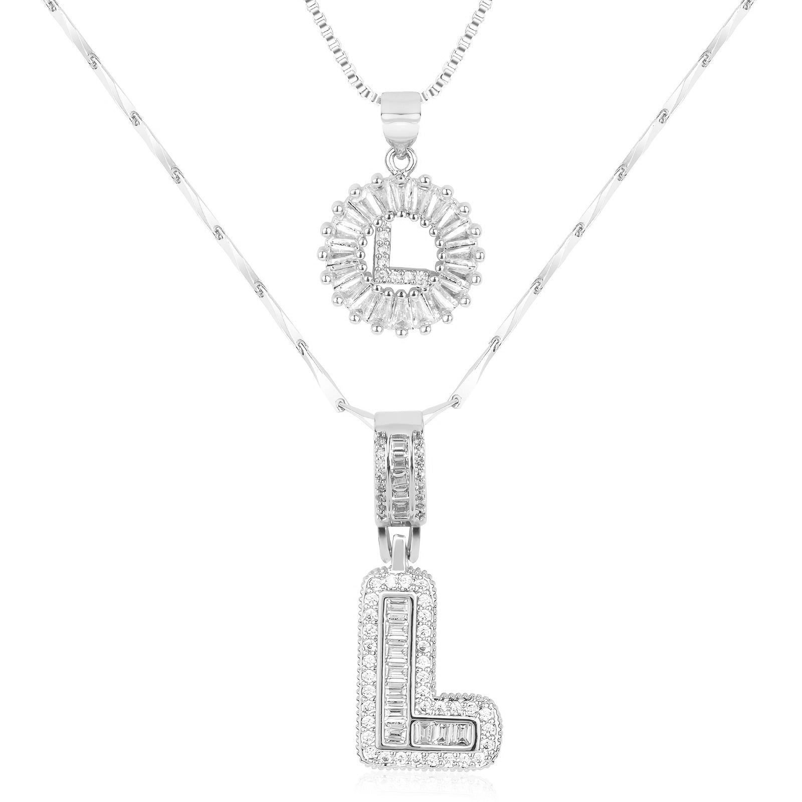 Collar con Colgante de Letra Inicial - Brillo Lujoso