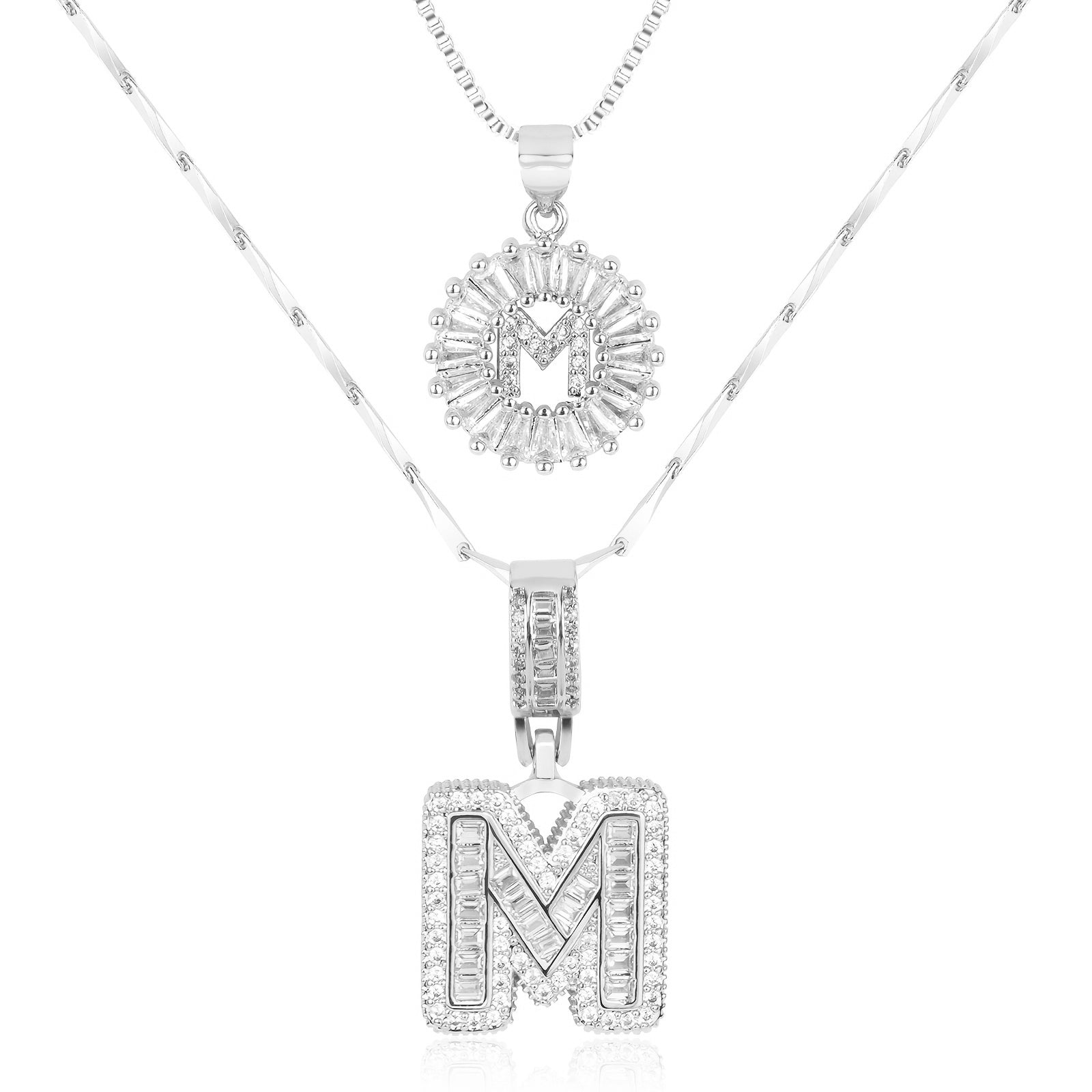 Collar con Colgante de Letra Inicial - Brillo Lujoso