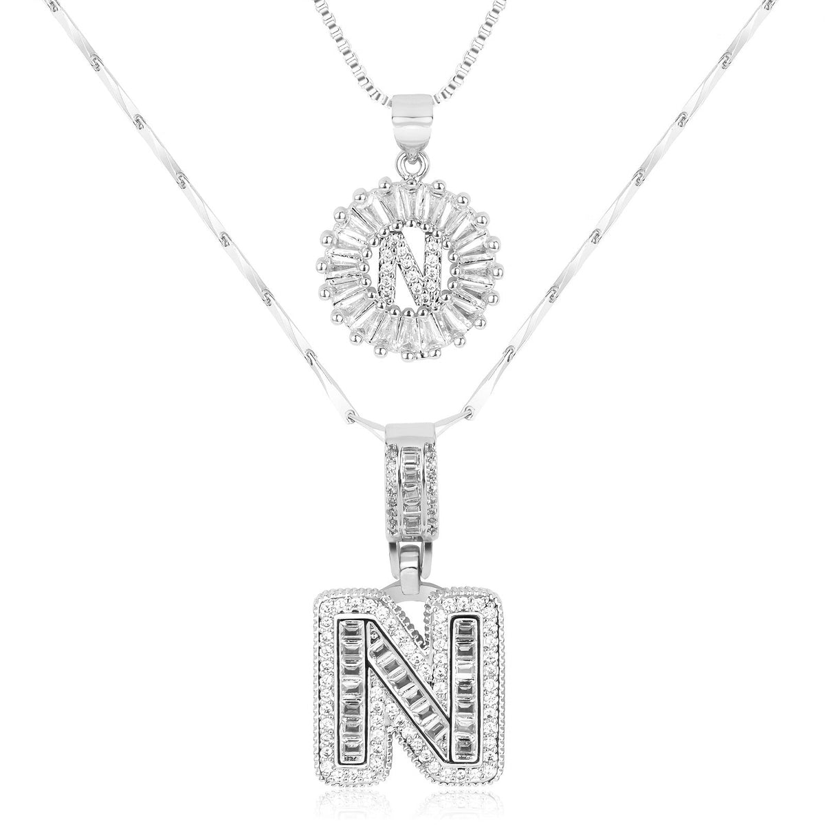 Collar con Colgante de Letra Inicial - Brillo Lujoso