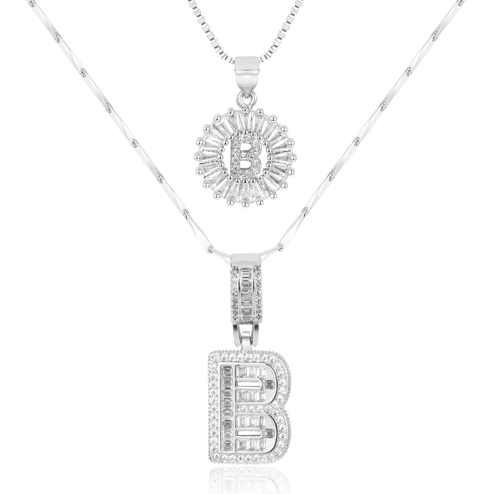 Collar con Colgante de Letra Inicial - Brillo Lujoso