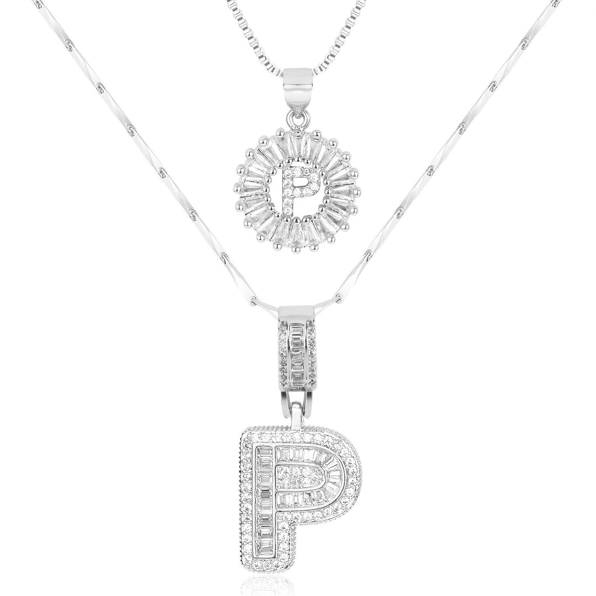 Collar con Colgante de Letra Inicial - Brillo Lujoso