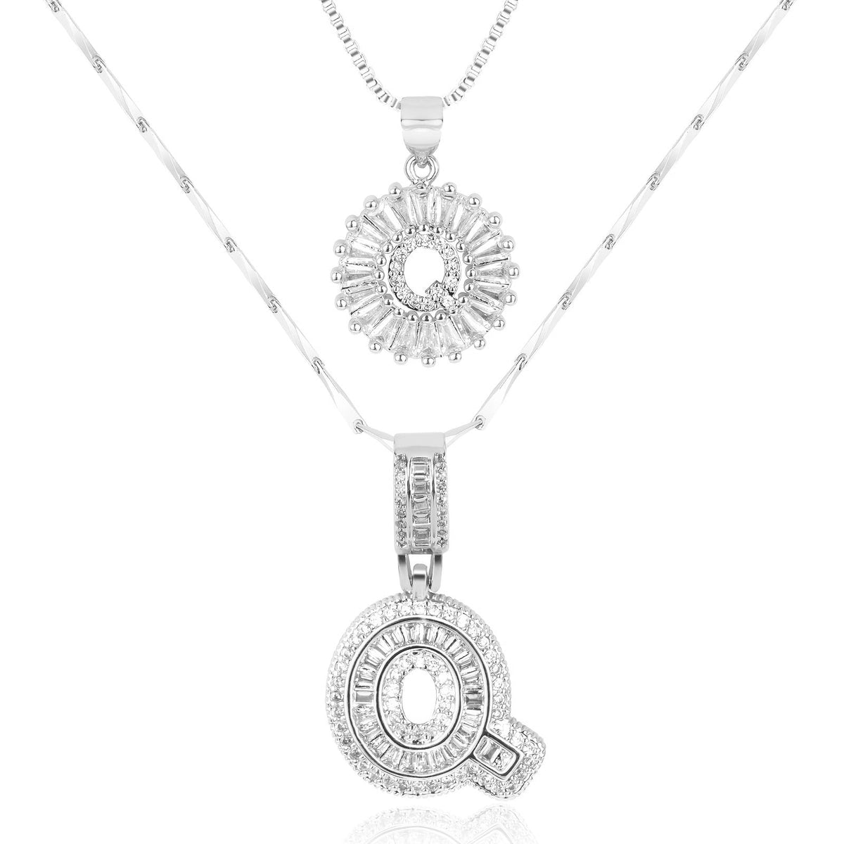 Collar con Colgante de Letra Inicial - Brillo Lujoso