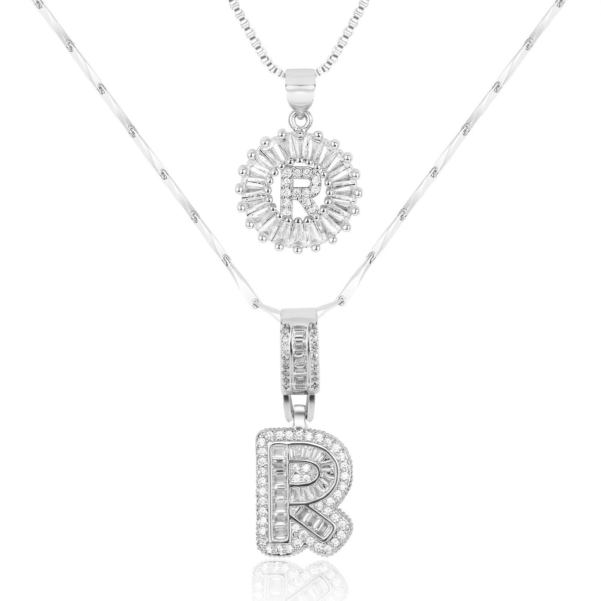 Collar con Colgante de Letra Inicial - Brillo Lujoso
