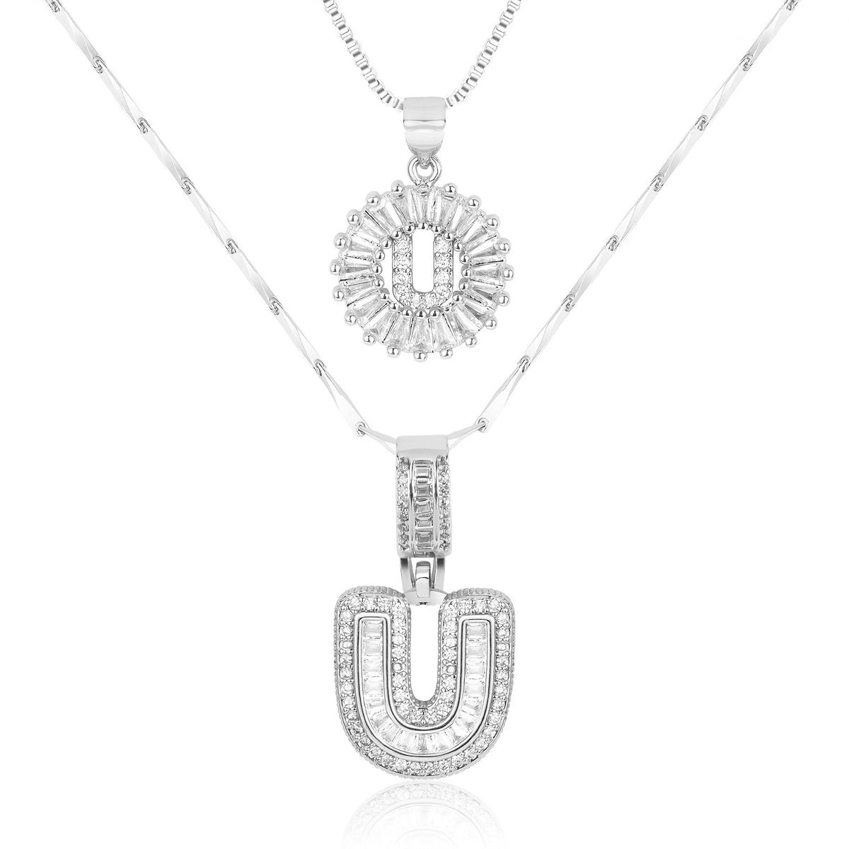 Collar con Colgante de Letra Inicial - Brillo Lujoso