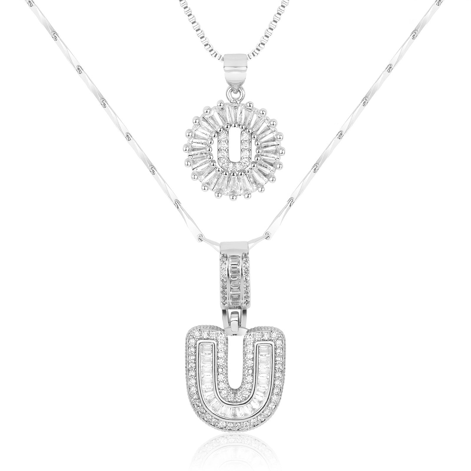 Collar con Colgante de Letra Inicial - Brillo Lujoso