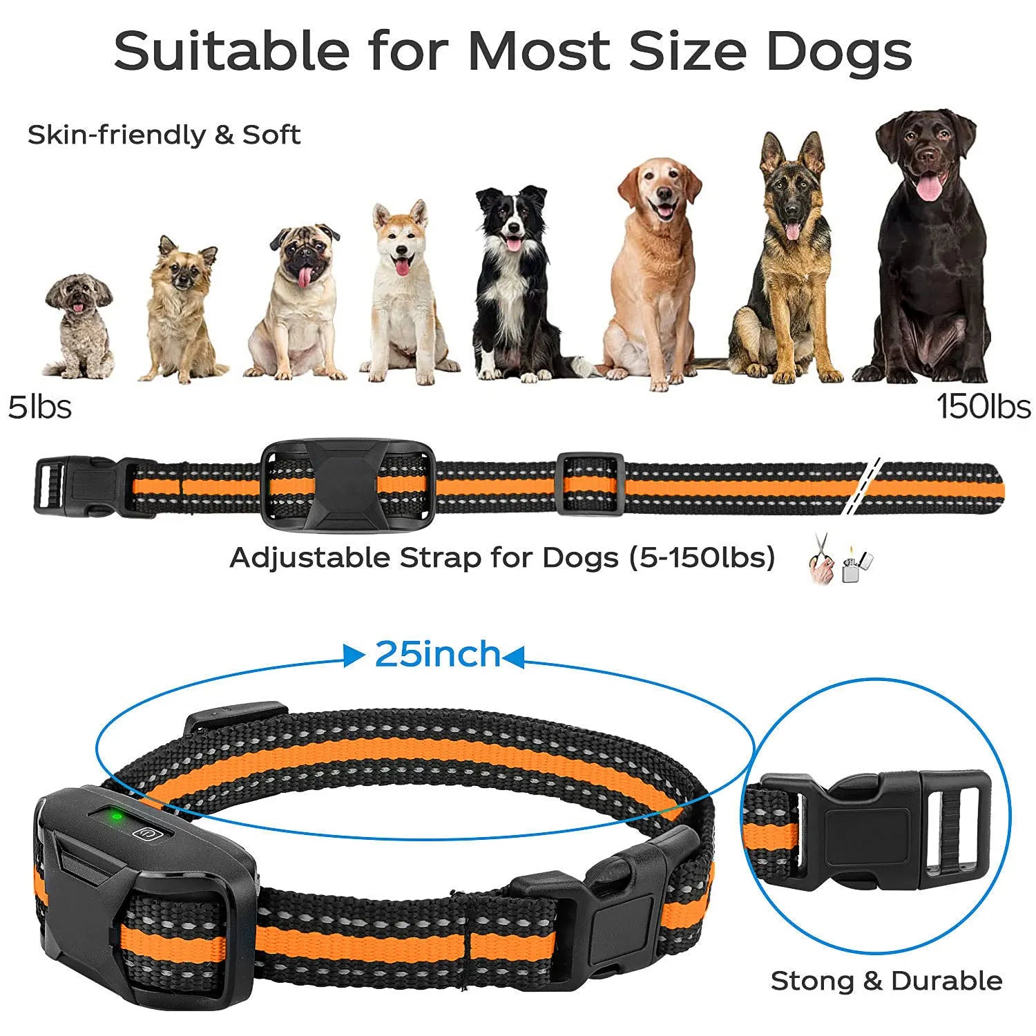 Collar de adiestramiento eléctrico para perros de 3300 ft