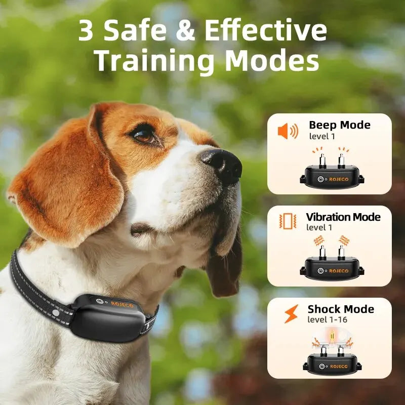Collar de adiestramiento para perros recargable e impermeable con control remoto