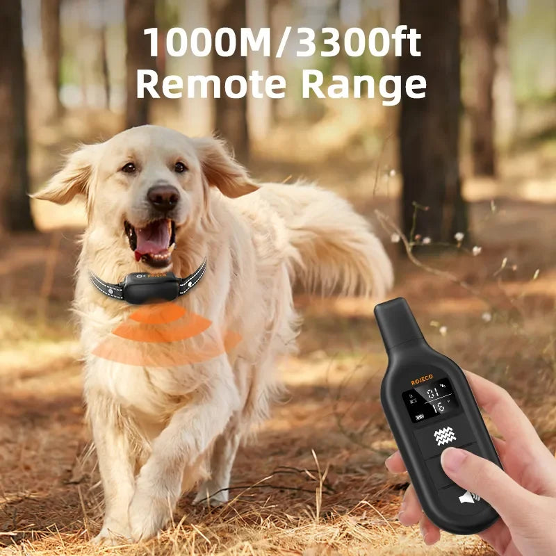 Collar de adiestramiento para perros recargable e impermeable con control remoto
