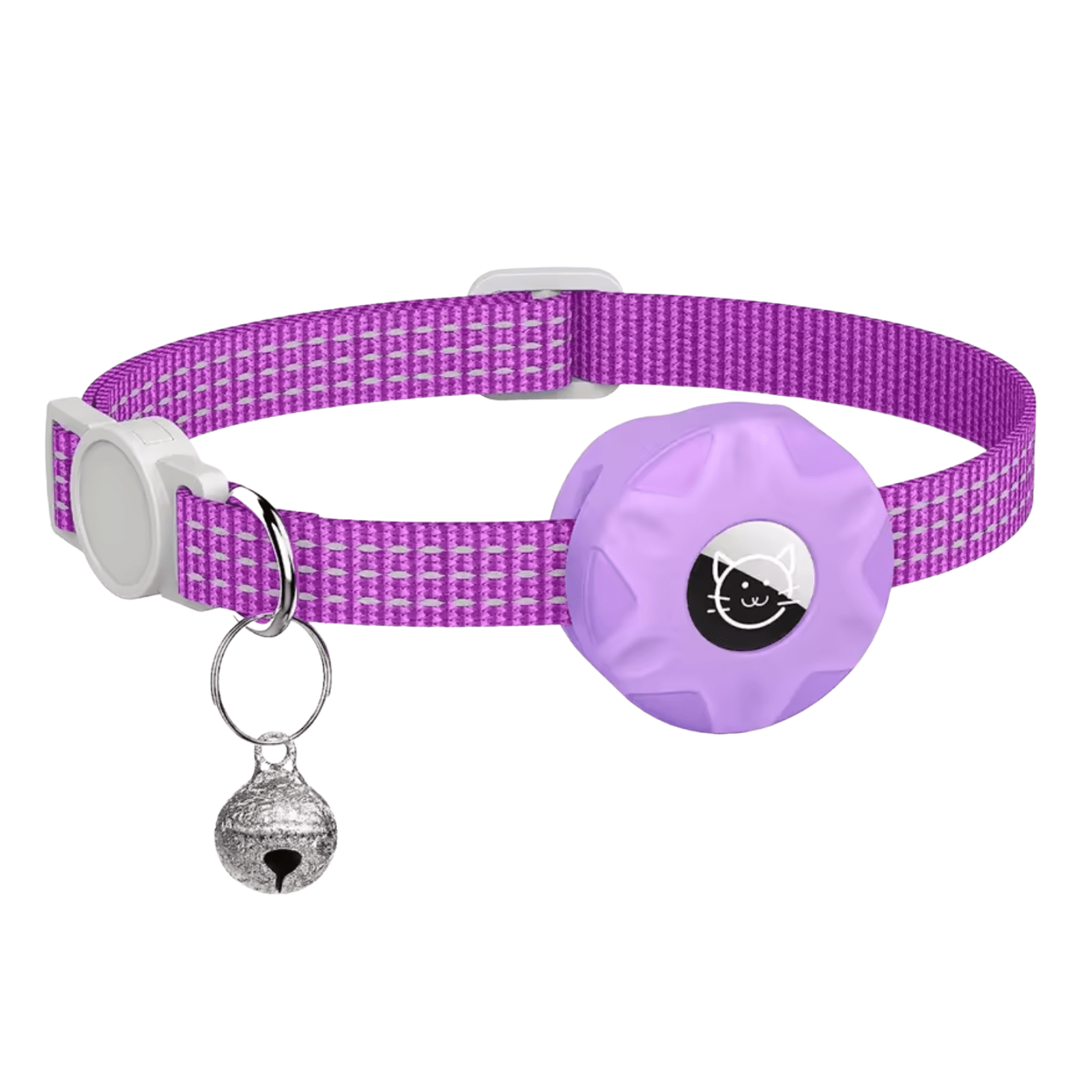Collar para gato con localizador Bluetooth y diseño reflectante para mayor seguridad