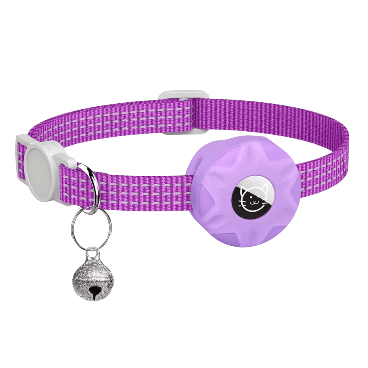 Collar para gato con localizador Bluetooth y diseño reflectante para mayor seguridad