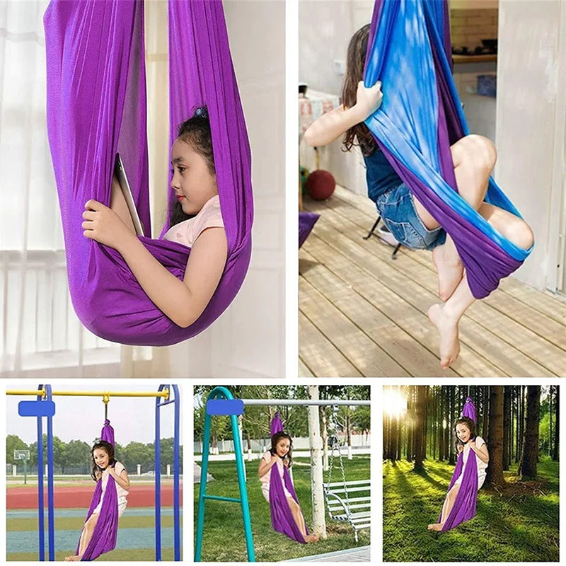 Columpio Hamaca de Terapia de Algodón Infantil para Equilibrio, Calma y Desarrollo Sensorial