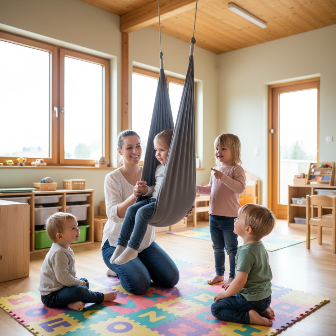 Columpio sensorial terapéutico relajante para niños y necesidades especiales