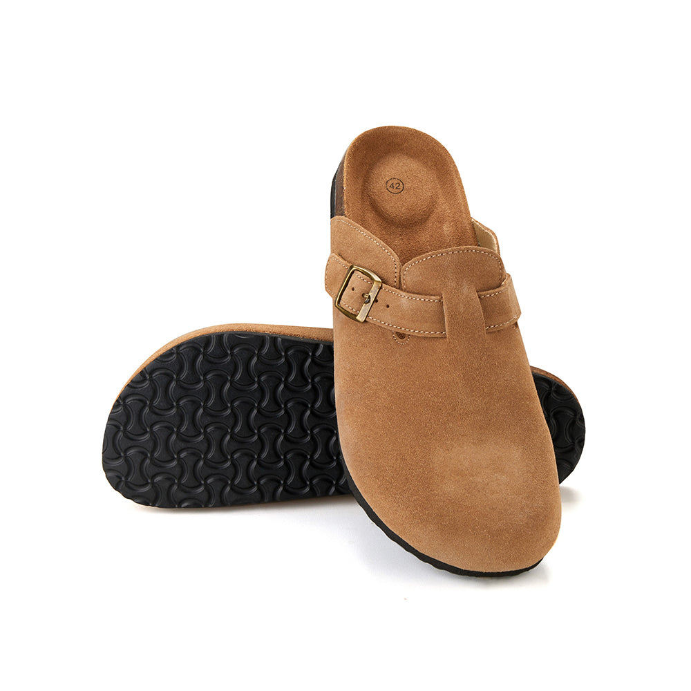 Comodidad y estilo en uno: sandalias clásicas de corcho con puntera cerrada