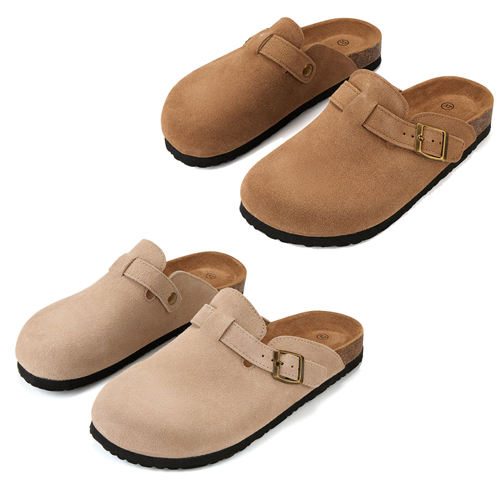 Comodidad y estilo en uno: sandalias clásicas de corcho con puntera cerrada