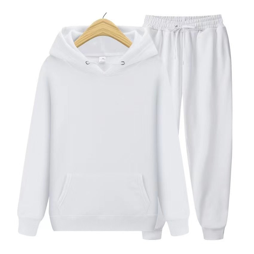Conjunto chándal de dos piezas unisex de sudadera con capucha y pantalón deportivo en tejido suave y corte holgado