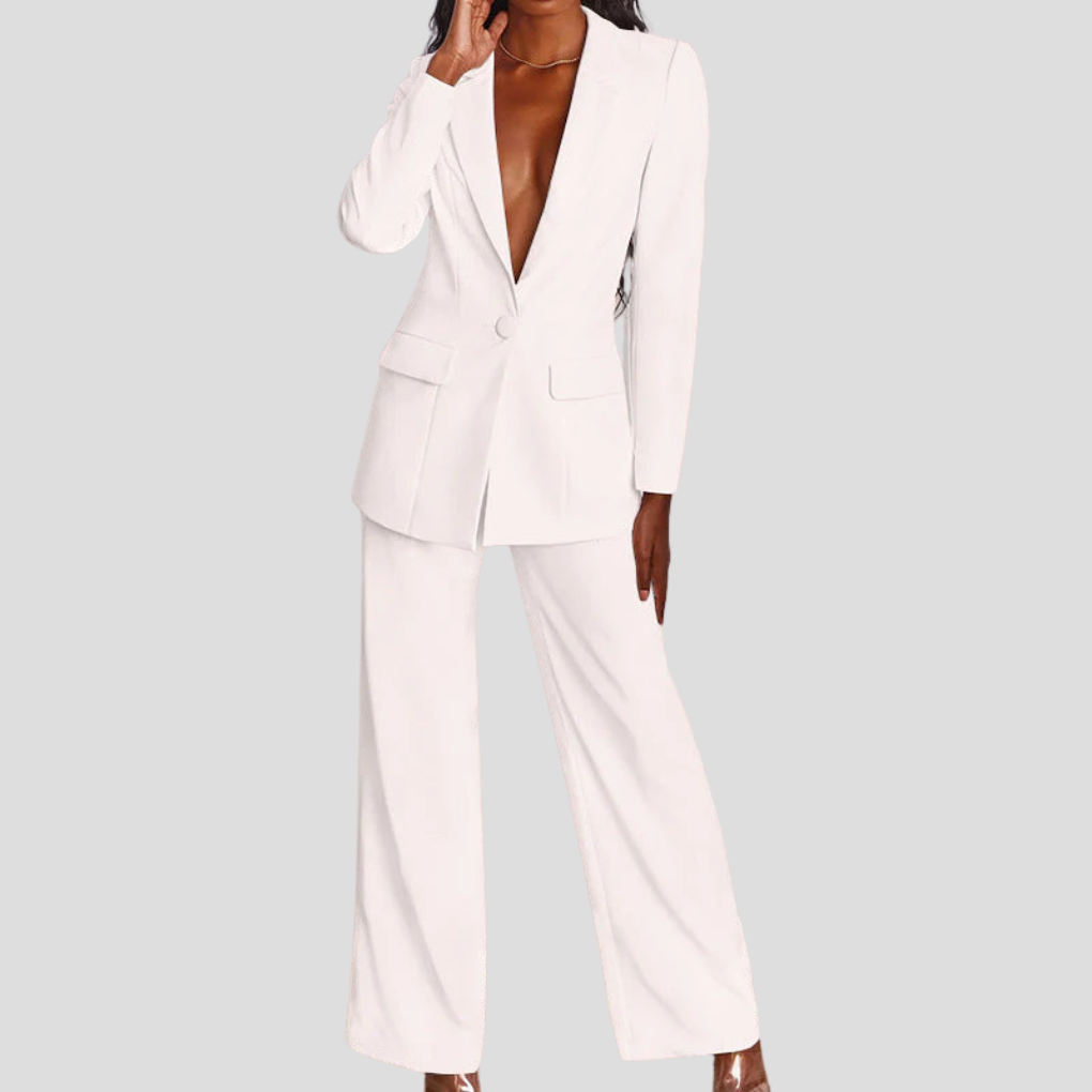 Conjunto de blazer y pantalón para mujer