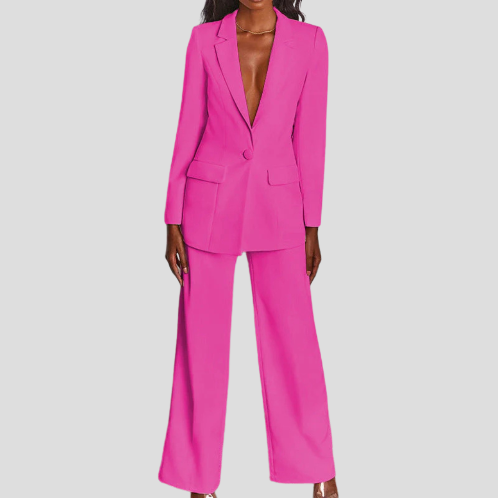Conjunto de blazer y pantalón para mujer