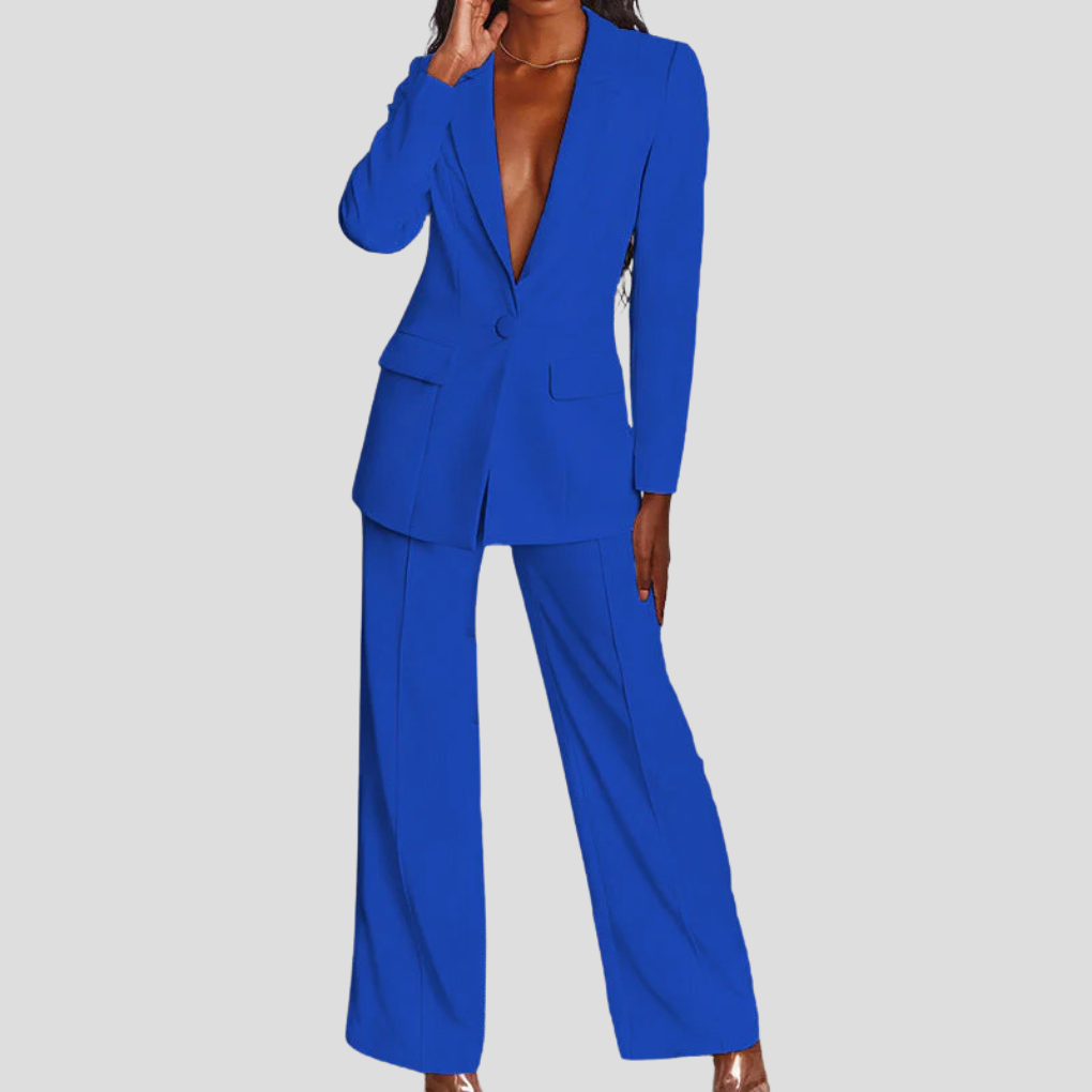 Conjunto de blazer y pantalón para mujer