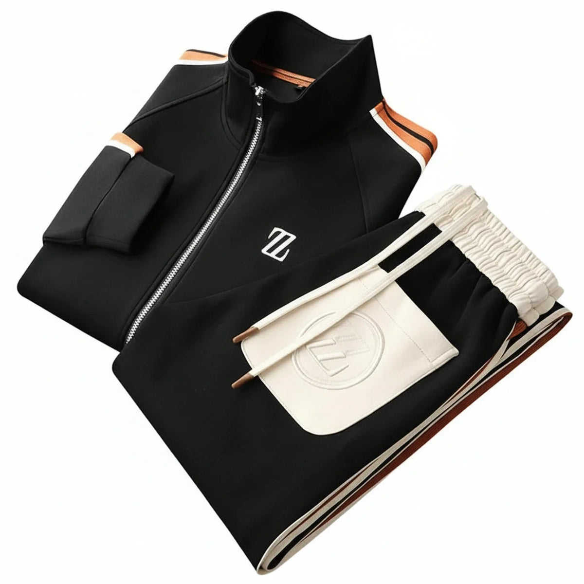 Conjunto de chándal para hombre con cremallera