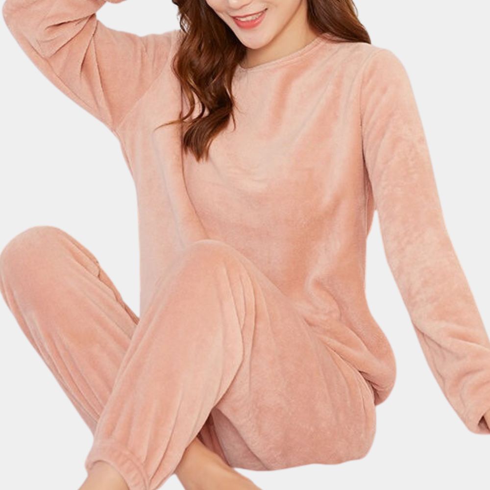 Conjunto de dos piezas con manga larga para mujer